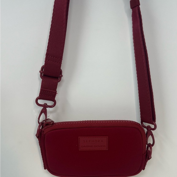 Dagne Dover x Sephora Burgundy Red Neoprene Mini Crossbody Bag NWOT - Picture 2 of 8